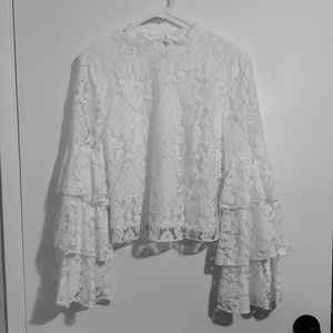 Beautiful white lace blouse